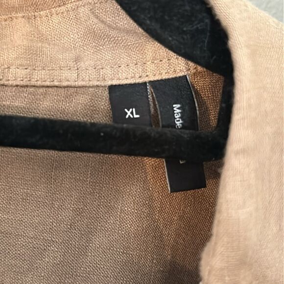 Theory Irving PA Linen Button Down Shirt Fossil size XL - Picture 7 of 7